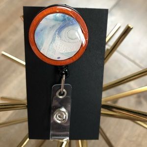 Retractable Nametag Badge Holder Lanyard Handmade